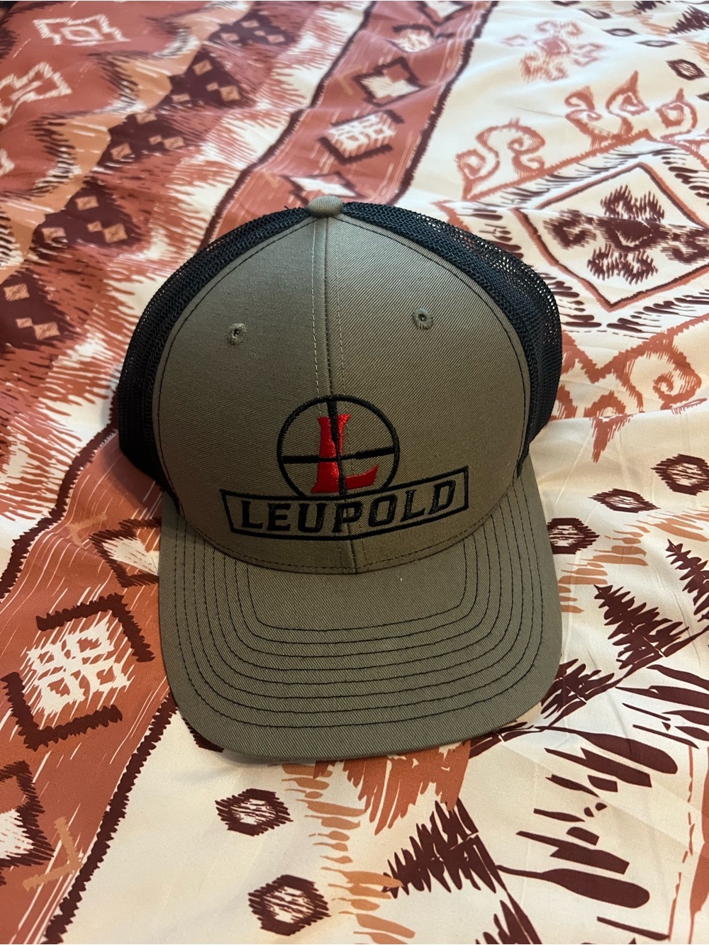 Leupold Olive Green & Black Trucker Cap